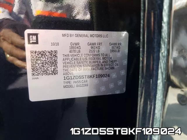 1G1ZD5ST8KF109024 фото 2