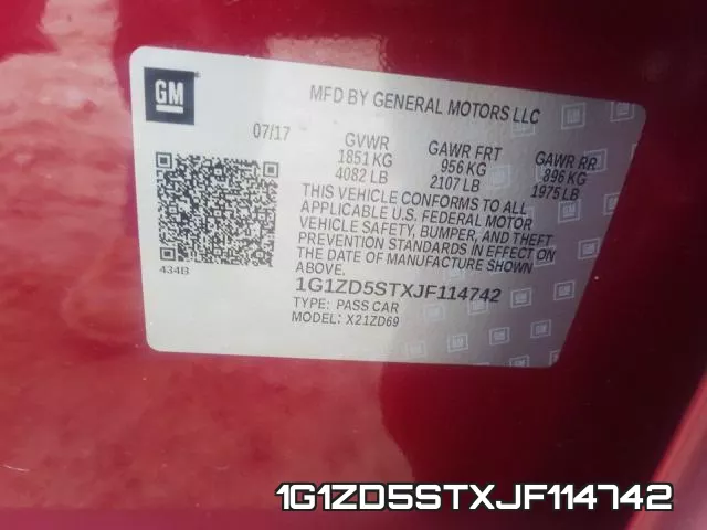 1G1ZD5STXJF114742 фото 2