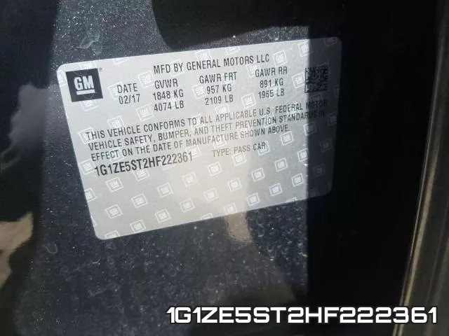 1G1ZE5ST2HF222361 фото 2