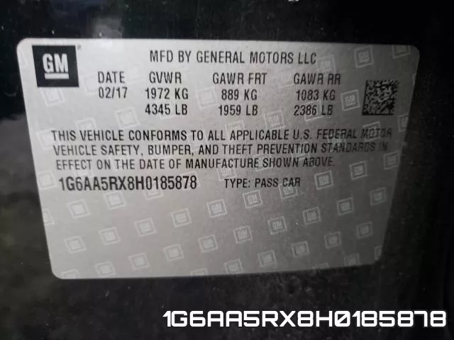 1G6AA5RX8H0185878 фото 2