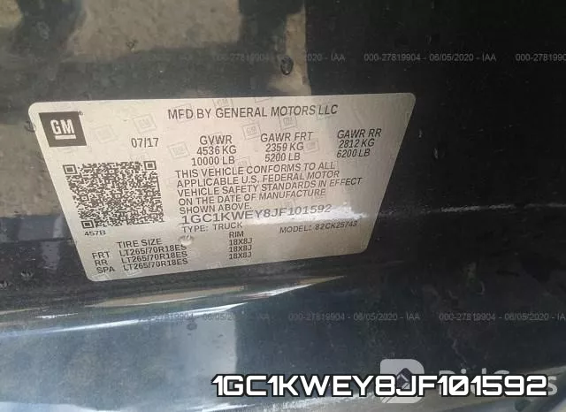 1GC1KWEY8JF101592 фото 10