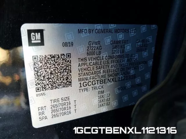 1GCGTBENXL1121316 фото 2