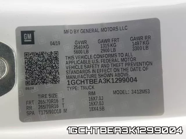 1GCHTBEA3K1299004 фото 2