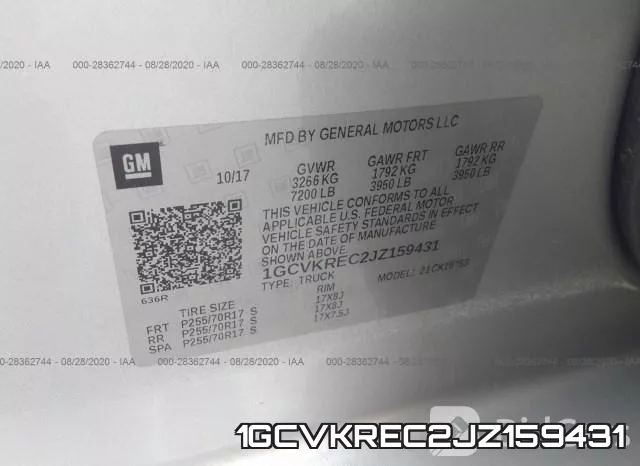 1GCVKREC2JZ159431 фото 10