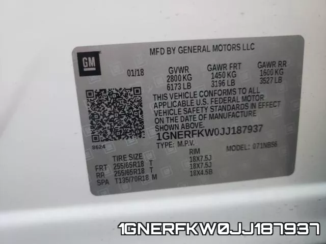 1GNERFKW0JJ187937 фото 2