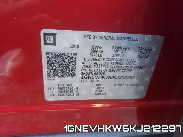 1GNEVHKW6KJ212297 фото 2