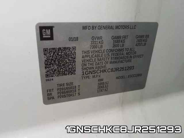 1GNSCHKC8JR251293 фото 2