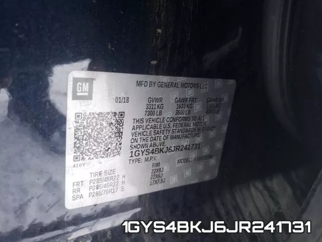 1GYS4BKJ6JR241731 фото 2