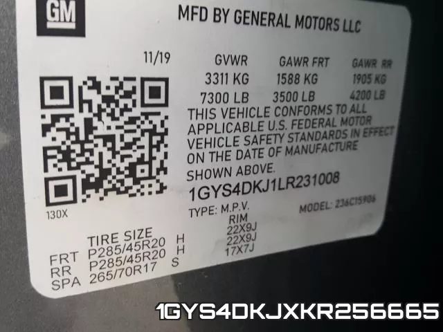 1GYS4DKJXKR256665 фото 2