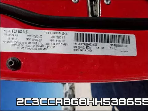 2C3CCABG8HH538655 фото 2