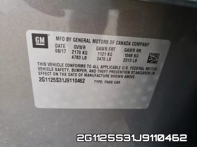 2G1125S31J9110462 фото 2