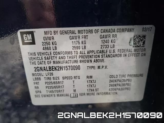 2GNALBEK2H1570090 фото 2