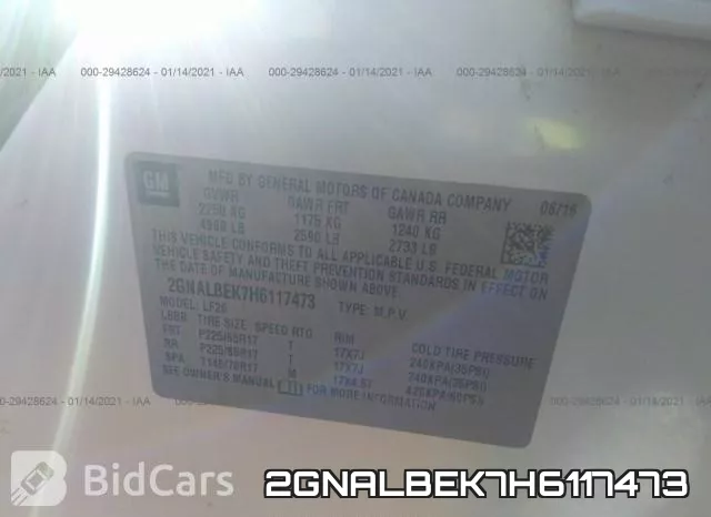 2GNALBEK7H6117473 фото 10