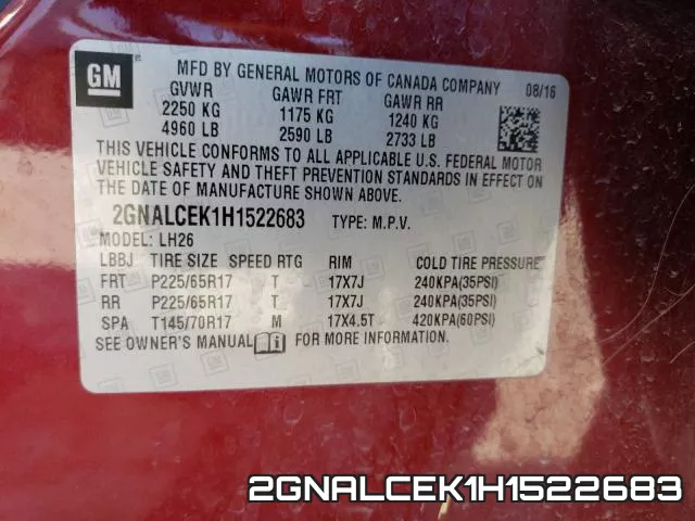 2GNALCEK1H1522683 фото 2