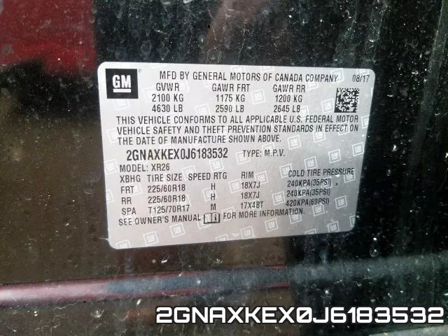 2GNAXKEX0J6183532 фото 2