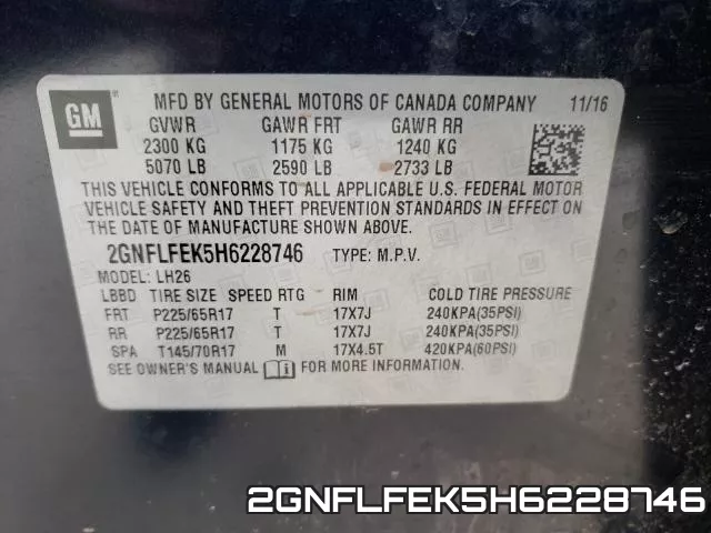 2GNFLFEK5H6228746 фото 2