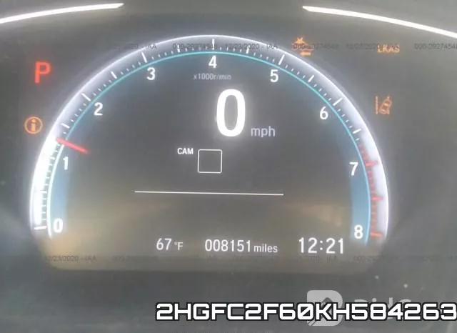 2HGFC2F60KH584263 фото 7