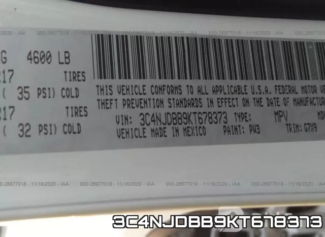 3C4NJDBB9KT678373 фото 10
