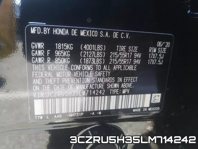3CZRU5H35LM714242 фото 2