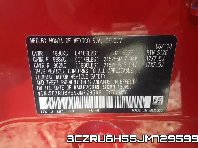 3CZRU6H55JM729599 фото 2