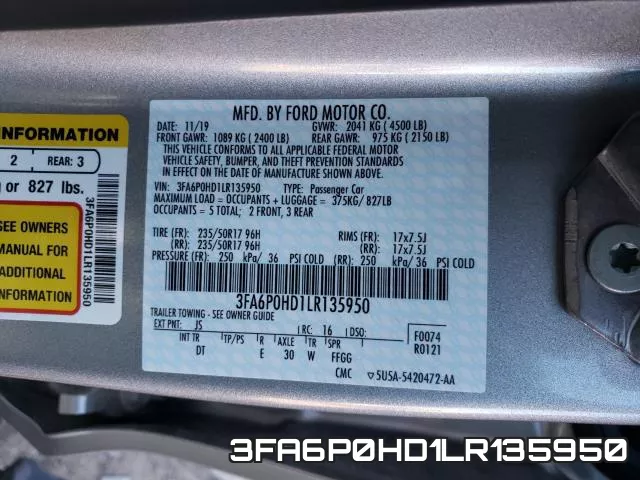 3FA6P0HD1LR135950 фото 2