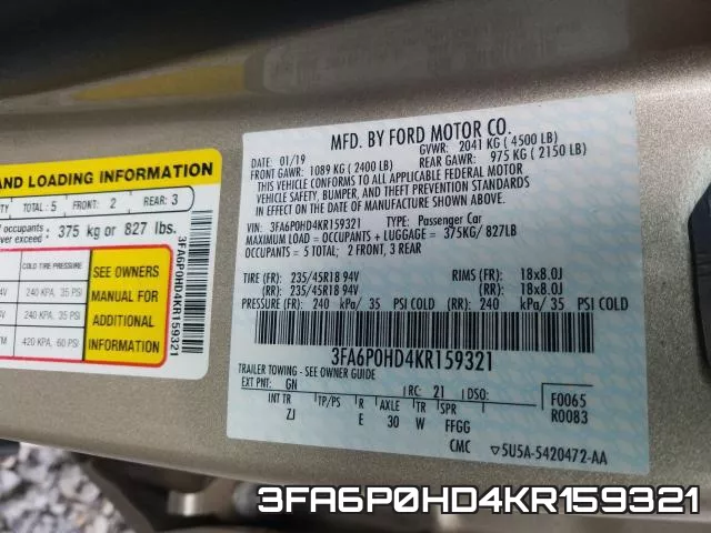 3FA6P0HD4KR159321 фото 2
