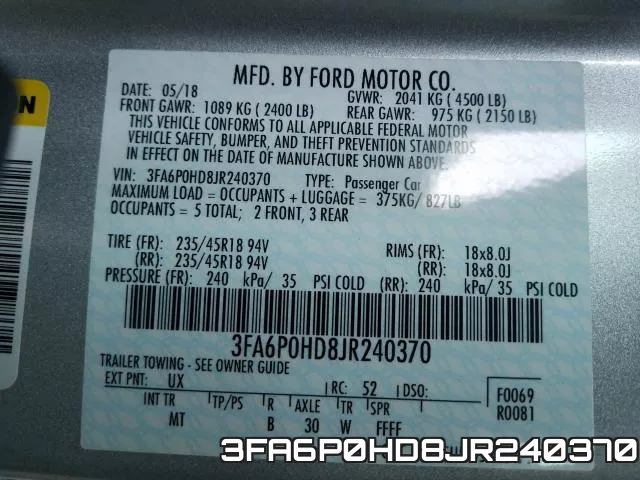3FA6P0HD8JR240370 фото 2