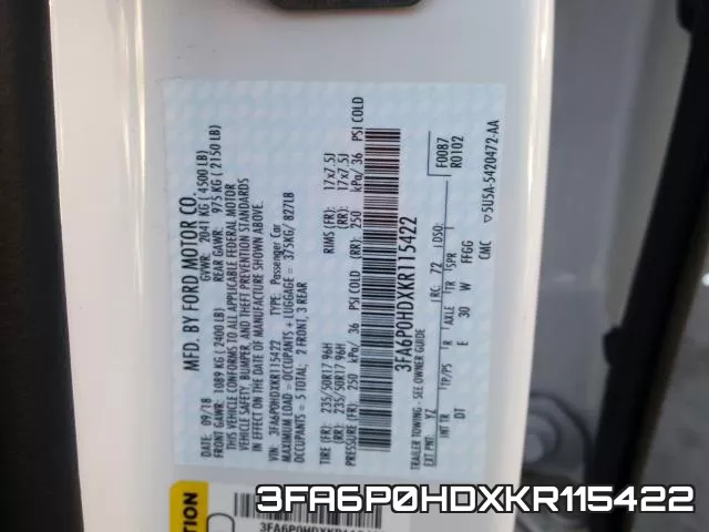 3FA6P0HDXKR115422 фото 2