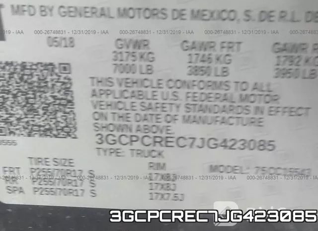 3GCPCREC7JG423085 фото 10