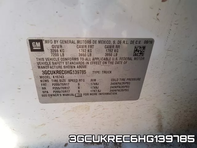 3GCUKREC6HG139785 фото 2
