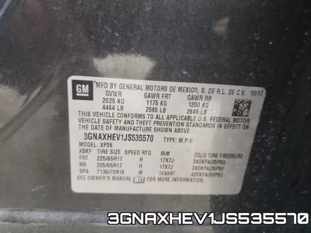 3GNAXHEV1JS535570 фото 2