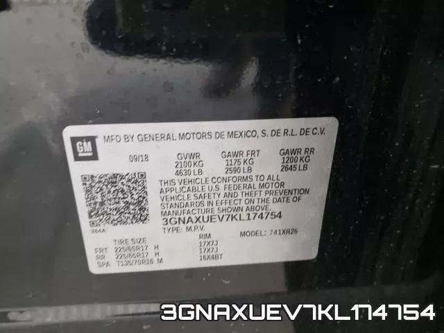 3GNAXUEV7KL174754 фото 2