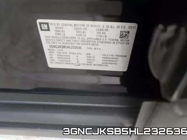 3GNCJKSB5HL232636 фото 2