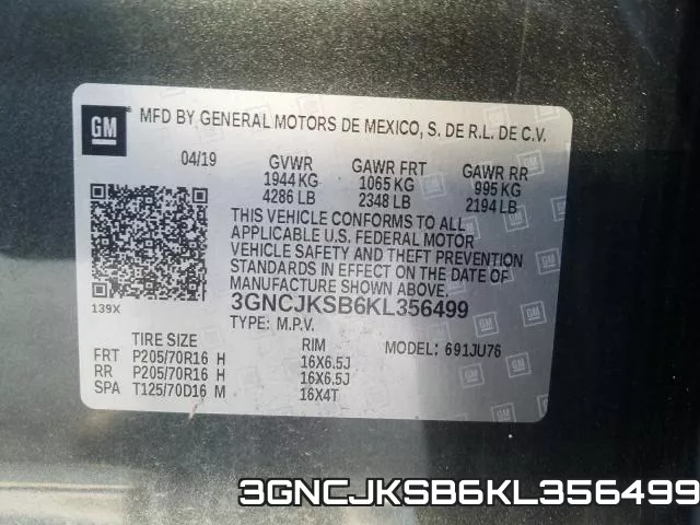 3GNCJKSB6KL356499 фото 2