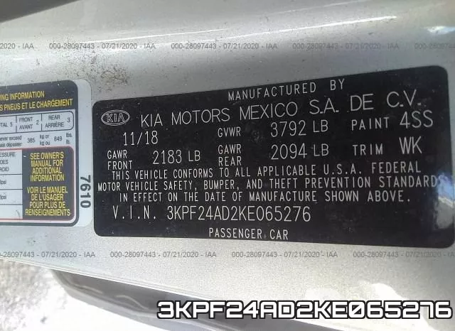 3KPF24AD2KE065276 фото 9