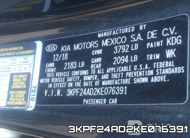 3KPF24AD2KE076391 фото 10