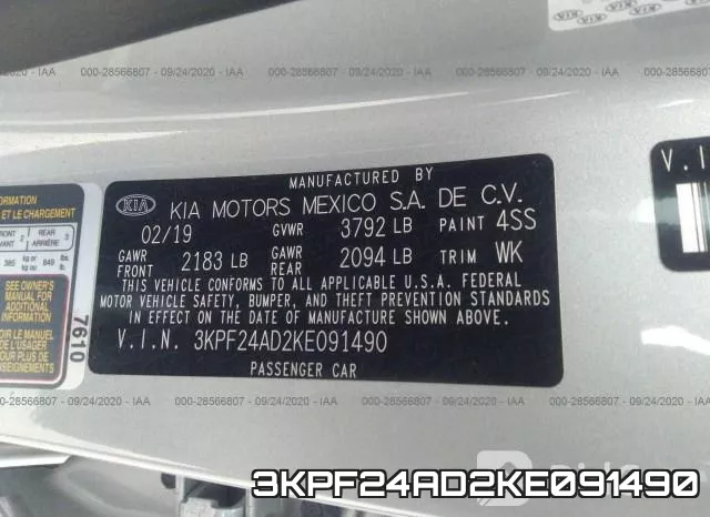 3KPF24AD2KE091490 фото 10