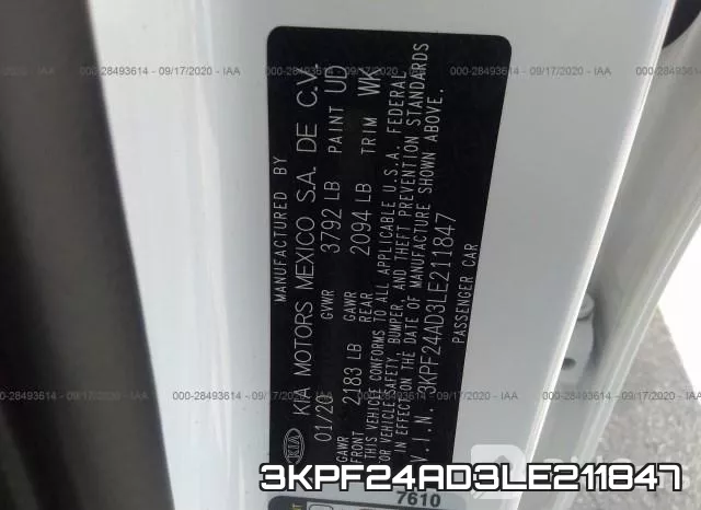 3KPF24AD3LE211847 фото 10