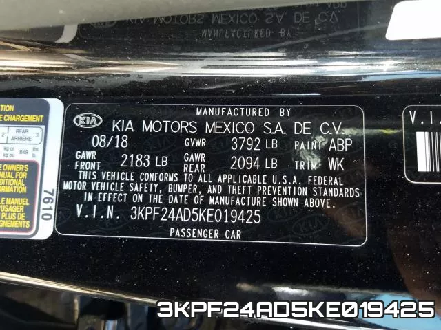 3KPF24AD5KE019425 фото 2