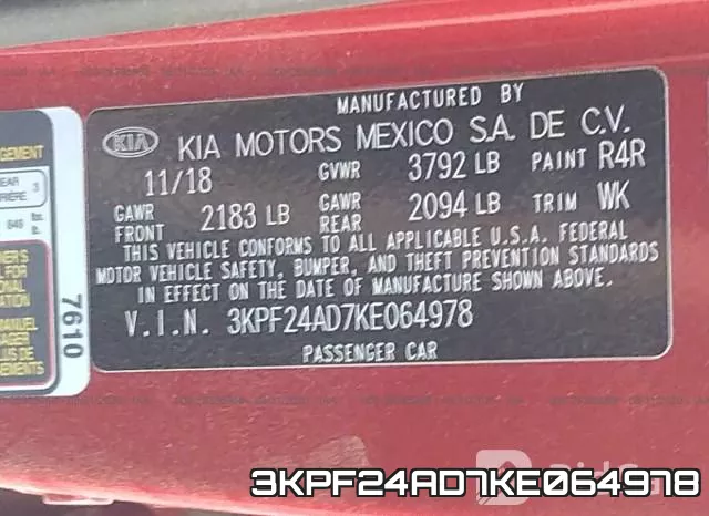 3KPF24AD7KE064978 фото 8
