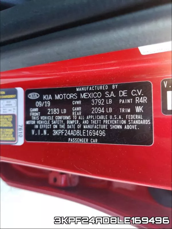3KPF24AD8LE169496 фото 2