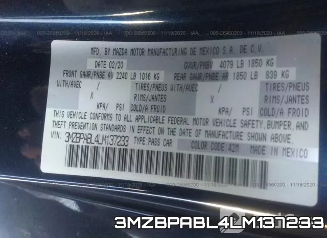 3MZBPABL4LM137233 фото 10