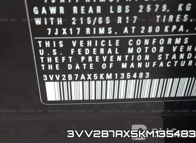 3VV2B7AX5KM135483 фото 9