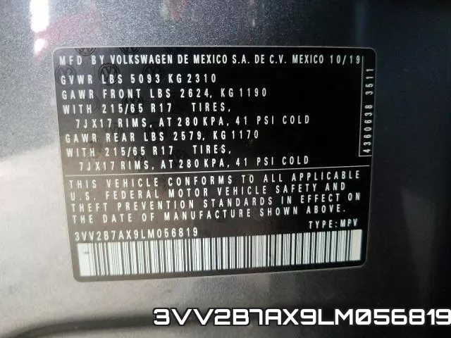 3VV2B7AX9LM056819 фото 2