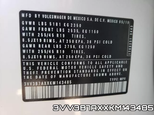 3VV3B7AXXKM143485 фото 2