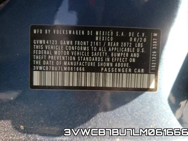 3VWCB7BU7LM061666 фото 2