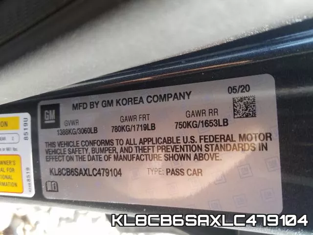 KL8CB6SAXLC479104 фото 2