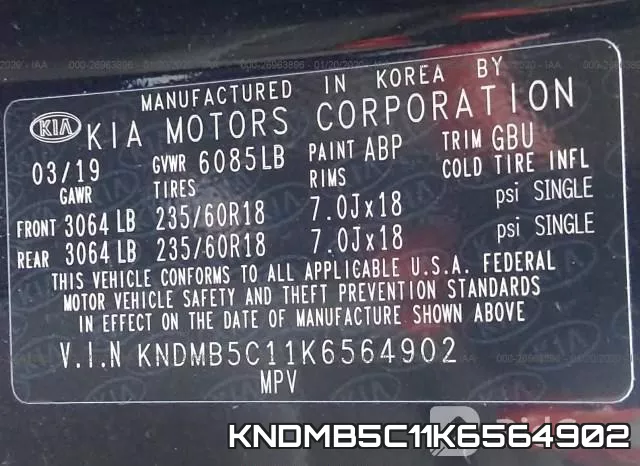 KNDMB5C11K6564902 фото 10