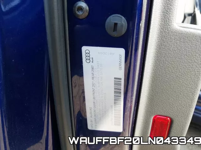 WAUFFBF20LN043349 фото 2