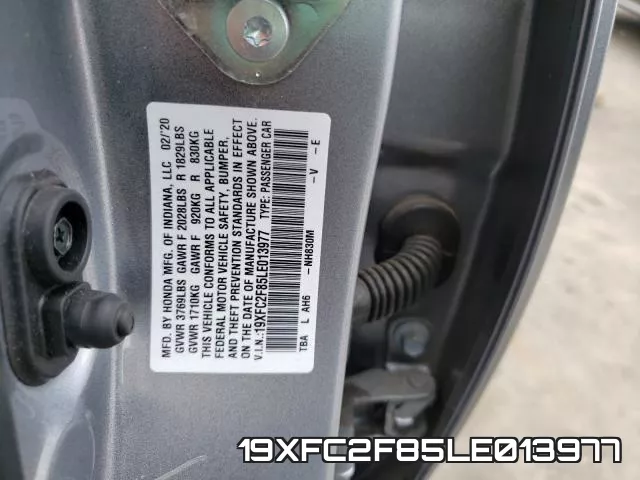 19XFC2F85LE013977 фото 2